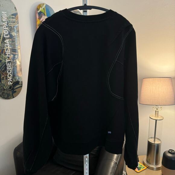 Ader Error A-Peec Embroidered Logo Sweatshirt Black A2 Fit M - Picture 2 of 7